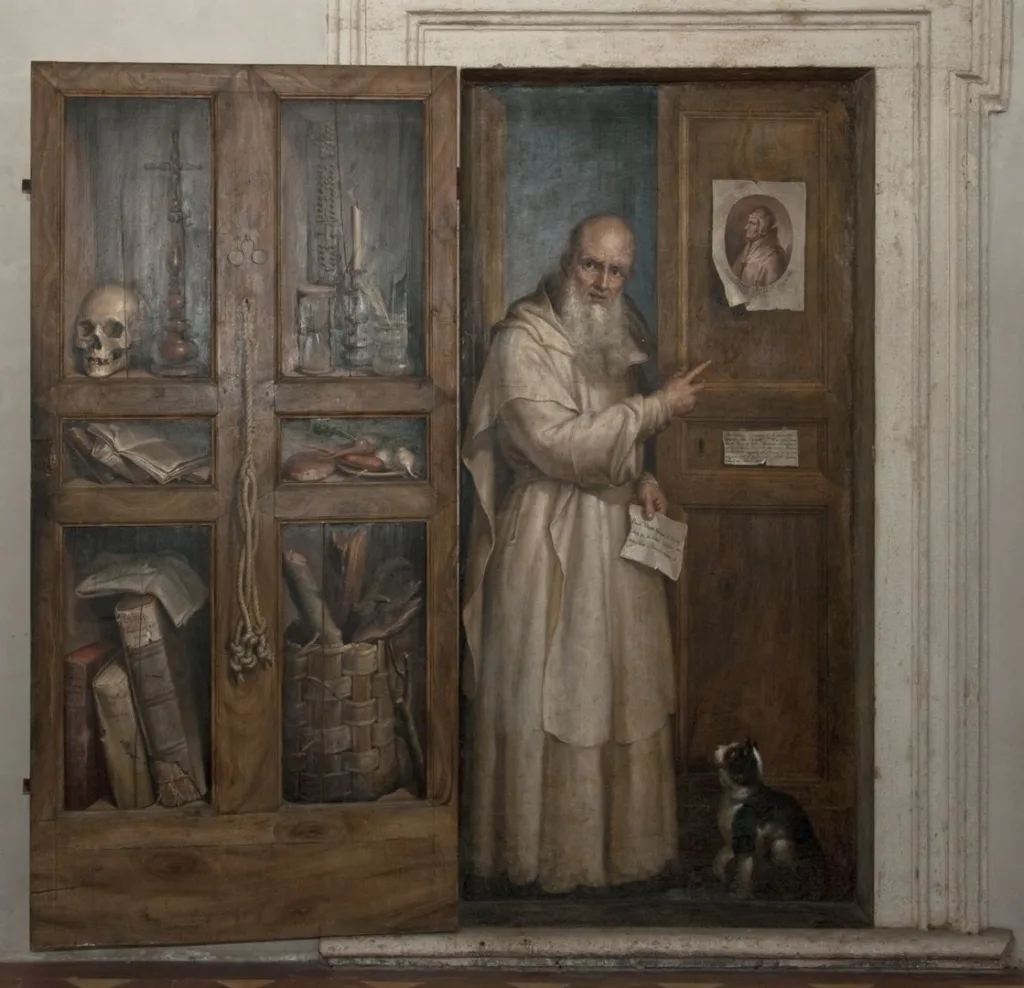 Porta dipinta con il certosino Fercoldo