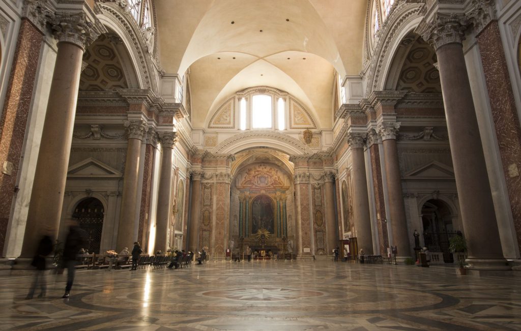 The frigidarium of the Baths: the Basilica of Santa Maria degli Angeli