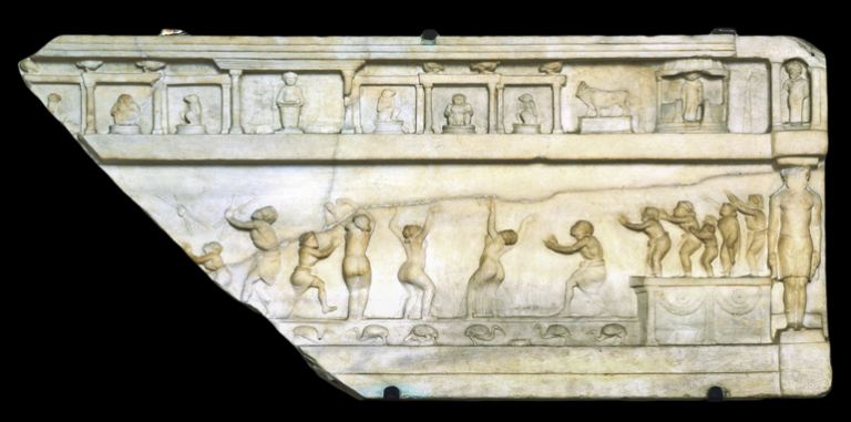 Fragment of a relief depicting a scene of the cult of Isis