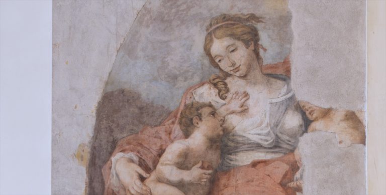 Fresco of Charity, pictures of the Charterhouse in the Entrance Hall of the Museum