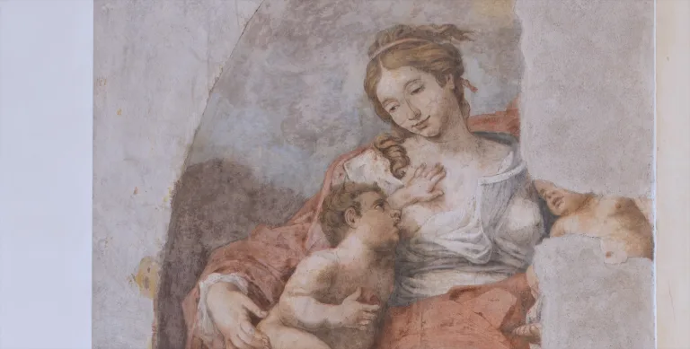 Affresco della Carità, pitture della Certosa nell'Androne del Museo