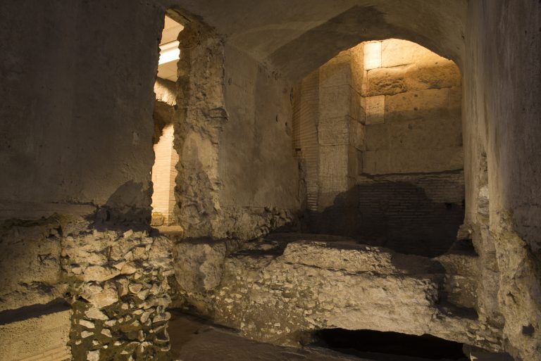 Basement room with structures from the Porticus Minucia Frumentaria