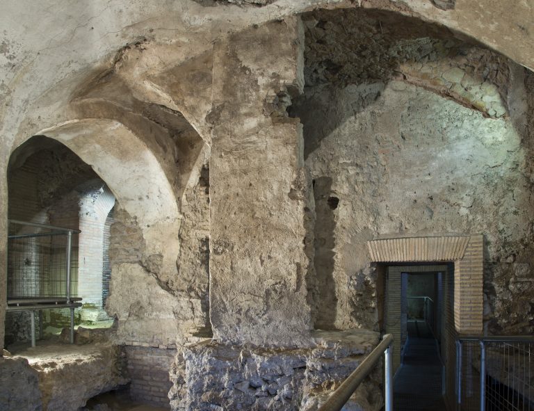 Basement room with structures from the Porticus Minucia Frumentaria