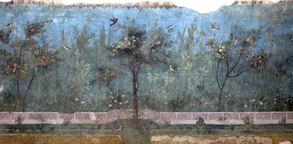 Villa di Livia a Prima Porta, affreschi del triclinium, particolare