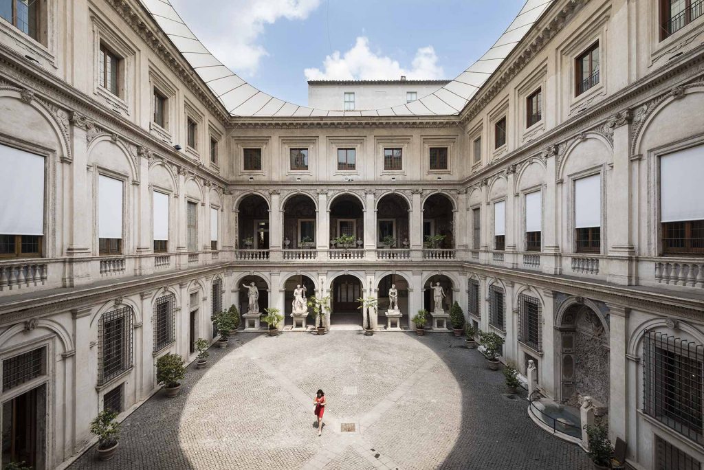 Courtyard with canopy