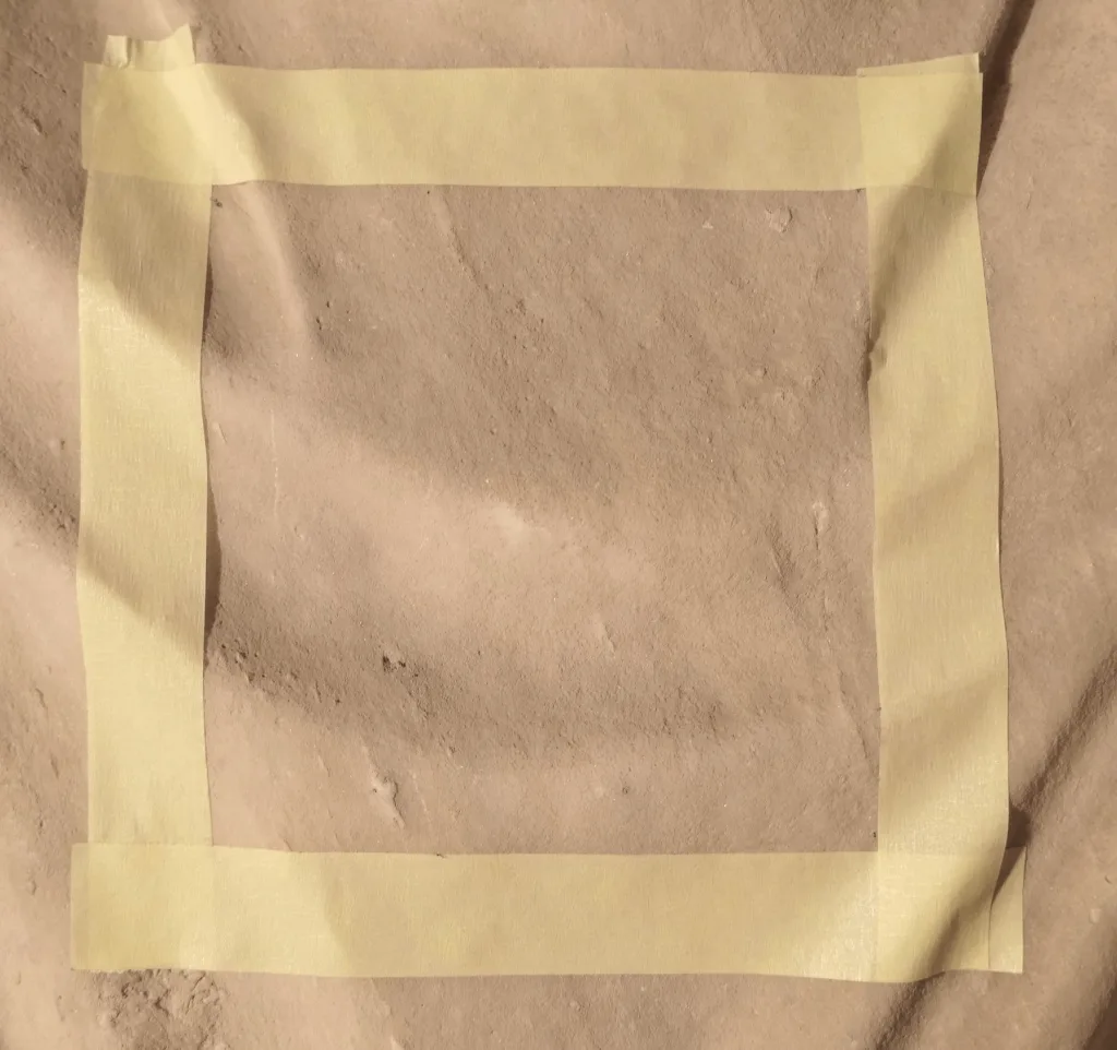 Tassello di pulitura prima del trattamento NASIER