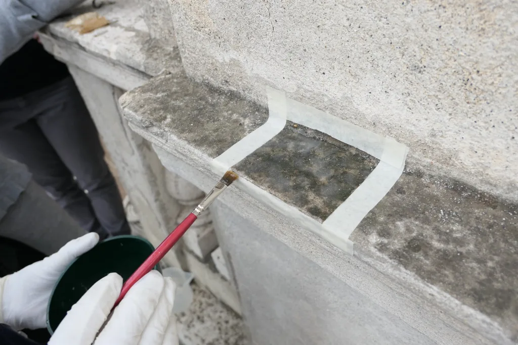 Tassello A1 durante il trattamento